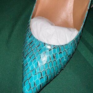 Ann Taylor Teal Leather Pumps
